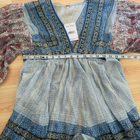 NWT Free People Small Aliyah Tunic Blue Purple - Picture 4 of 7